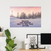 "Dromen kunnen gebeuren" Inspirerend Wall Art Post Poster (Thuiskantoor)
