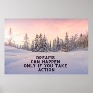 "Dromen kunnen gebeuren" Inspirerend Wall Art Post Poster