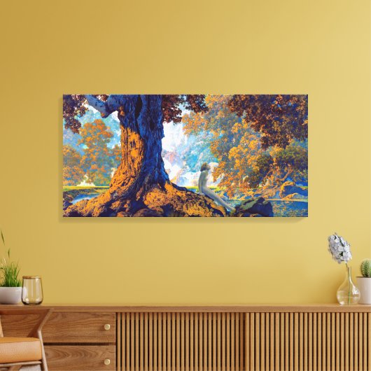 Dromen | Maxfield Parrish | Canvas Afdruk (Insitu (Woonkamer))