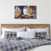 Dromen | Maxfield Parrish | Canvas Afdruk (Insitu (Slaapkamer))