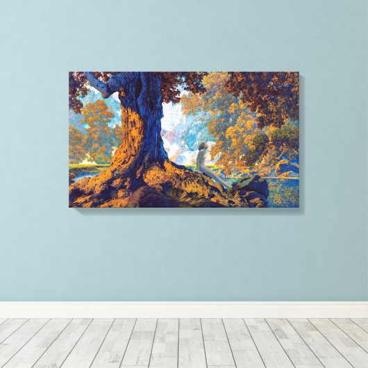 Dromen | Maxfield Parrish | Canvas Afdruk (Insitu (Houten vloer))