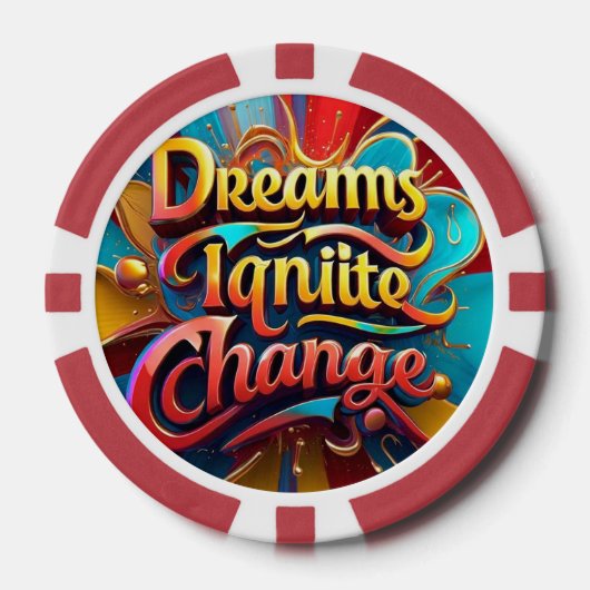 "Dromen naar de realiteit" Poker Chips (Voorkant)