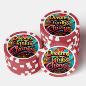 "Dromen naar de realiteit" Poker Chips (Opstapeling)