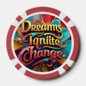 "Dromen naar de realiteit" Poker Chips (Achterkant)