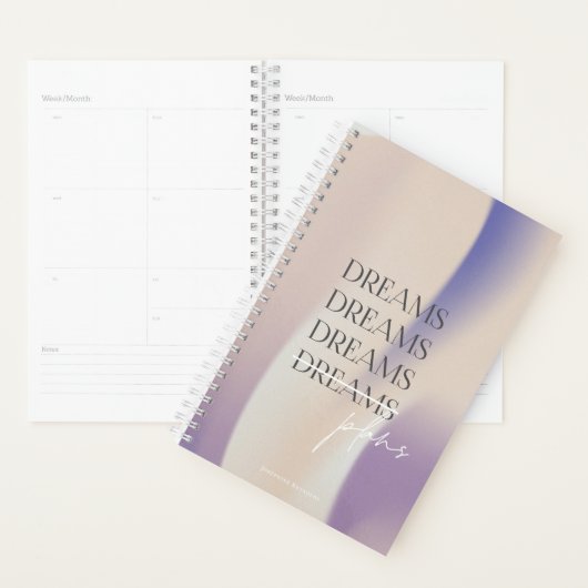 Dromen naar plannen gepersonaliseerde verloopplann planner (Display)