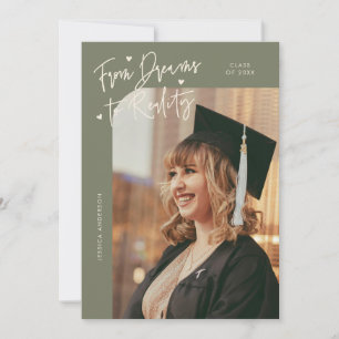 Dromen naar Realiteit Gebogen Foto Salie Groen Gra Aankondiging