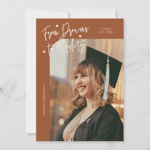 Dromen naar Realiteit Gebogen Foto Terracotta Grad Aankondiging