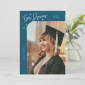 Dromen naar Realiteit Gebogen Foto Turquoise Gradi Aankondiging (Staand voorkant)