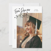 Dromen naar Realiteit Gebogen Foto Wit Gradiënt Aankondiging (Voorkant)