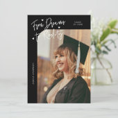 Dromen naar Realiteit Gebogen Foto Zwart Grad Aankondiging (Staand voorkant)