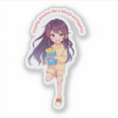 Dromen najagen als een shoujo-protagonist- anime sticker (Voorkant)