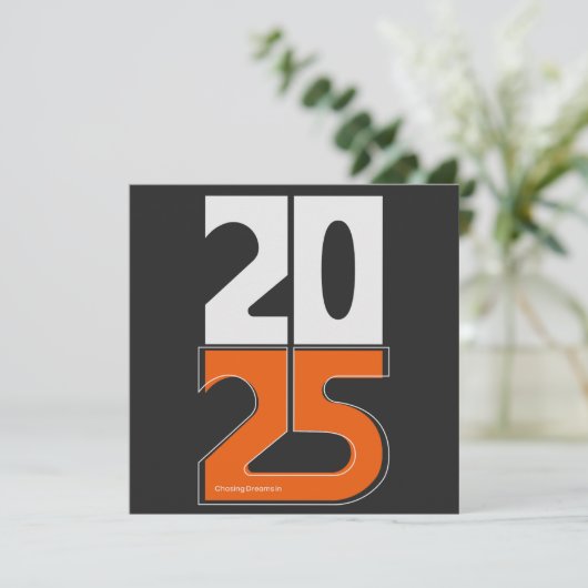 Dromen najagen in 2025 feestdagenkaart (Staand voorkant)