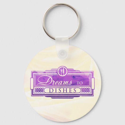 Dromen om gerechten sleutelhanger (Voorkant)