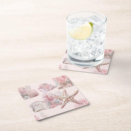 Dromen onder het zee Papieren servet Kartonnen Onderzetters (Insitu)