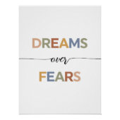 Dromen over angsten perfect poster (Voorkant)