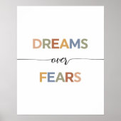 Dromen over angsten poster (Voorkant)