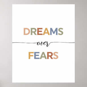 Dromen over angsten poster