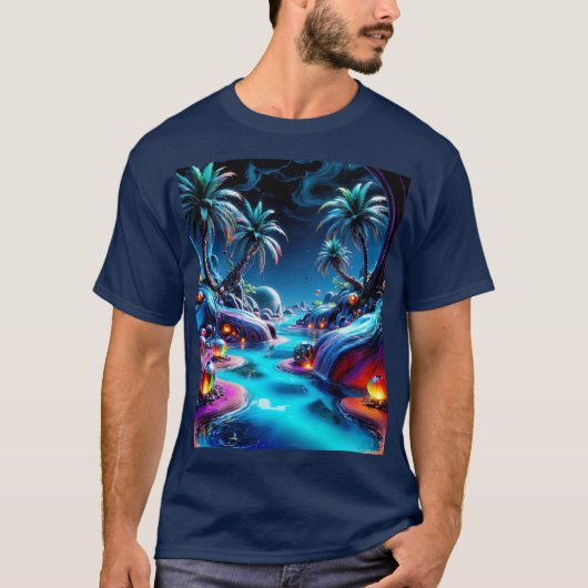 Dromen over een tropische ontsnapping t-shirt (Voorkant)