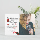 Dromen over een witte kerstkaart (Staand voorkant)