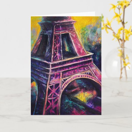 Dromen over het Wenskaart van Parijs Kaart (Gele Bloem)