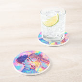 Dromen over slim Hoesje Zandsteen Onderzetter (Zijkant)