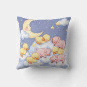 Dromen over zachte Kussens, biggen en eendjes Kussen (Achterkant)