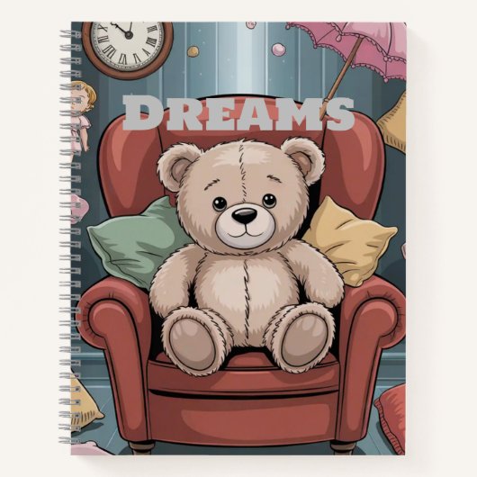 Dromen Teddy Bear Deluxe Spiral Notitieboek (Voorkant)