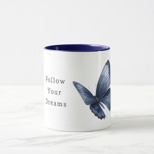 Dromen van Blauwe Vlinder Mok (Midden)