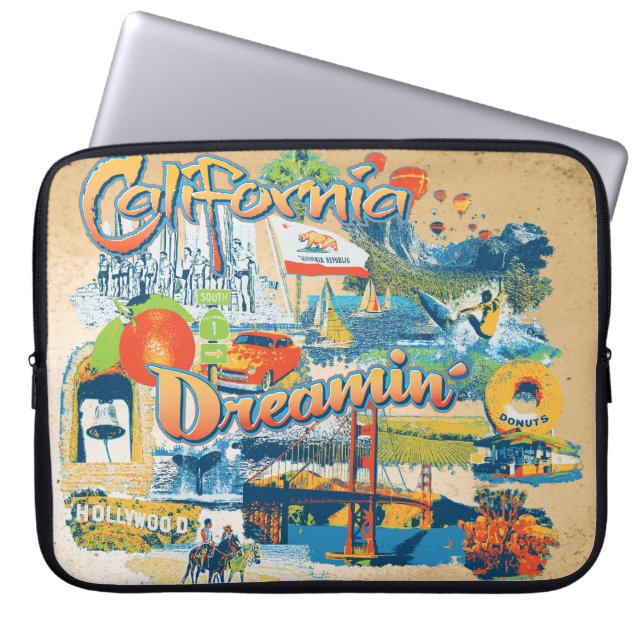 Dromen van Californië Laptop Sleeve (Voorkant)