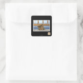 Dromen van Cheesburgers Vierkante Sticker (Tas)