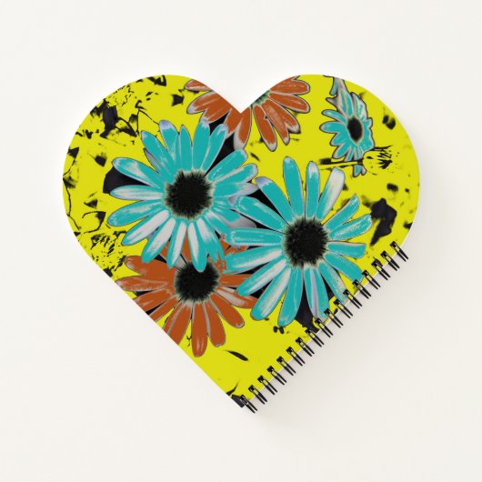 Dromen van Daisies Heart Shaped Notitieboek (Achterkant)