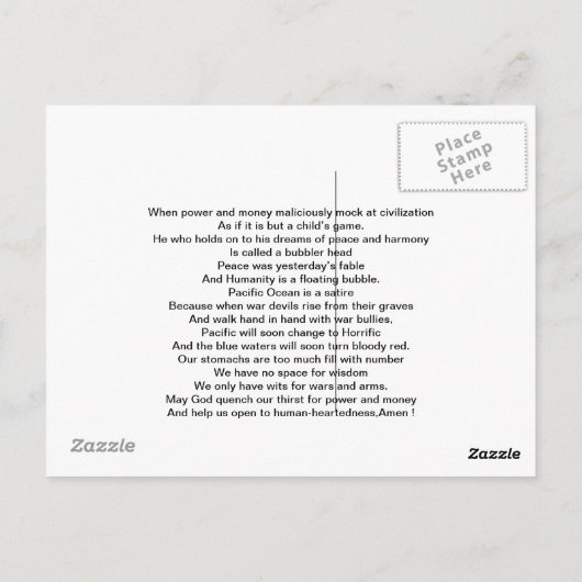 dromen van de beller briefkaart (Achterkant)