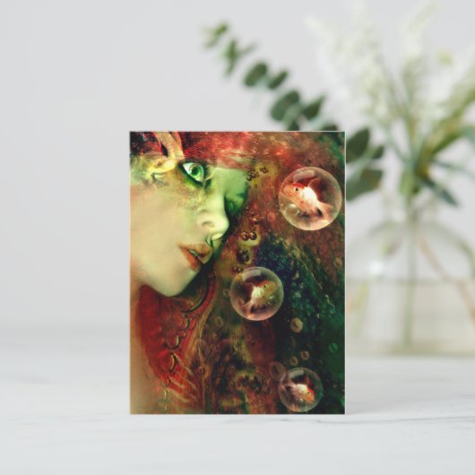 Dromen van de diepte briefkaart (Staand voorkant)