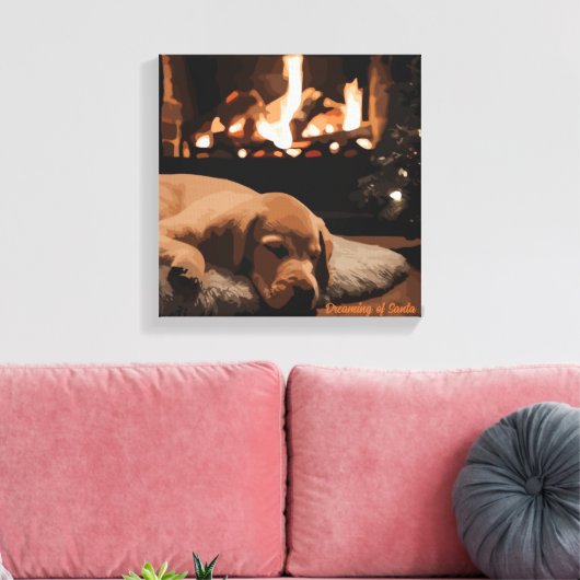 Dromen van de Kerstman Canvas Afdruk (Insitu (Woonkamer))