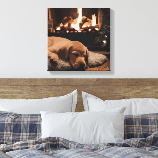 Dromen van de Kerstman Canvas Afdruk (Insitu (Slaapkamer))