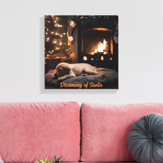 Dromen van de Kerstman Canvas Afdruk (Insitu (Woonkamer))