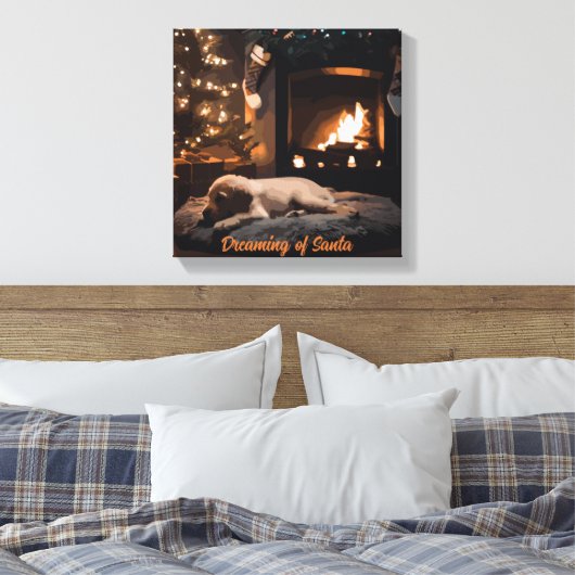 Dromen van de Kerstman Canvas Afdruk (Insitu (Slaapkamer))