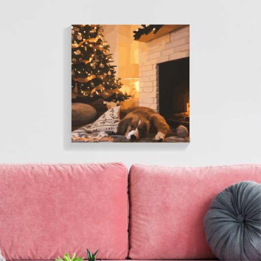Dromen van de Kerstman Canvas Afdruk (Insitu (Woonkamer))