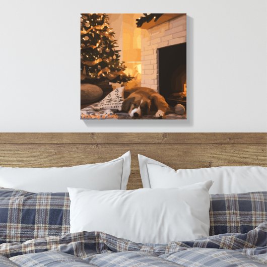 Dromen van de Kerstman Canvas Afdruk (Insitu (Slaapkamer))