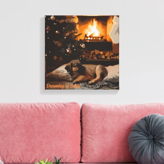 Dromen van de Kerstman Canvas Afdruk (Insitu (Woonkamer))