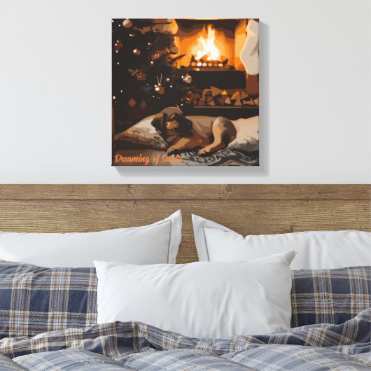 Dromen van de Kerstman Canvas Afdruk (Insitu (Slaapkamer))