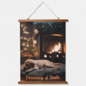 Dromen van de Kerstman Hangend Wandkleed (Voorkant)