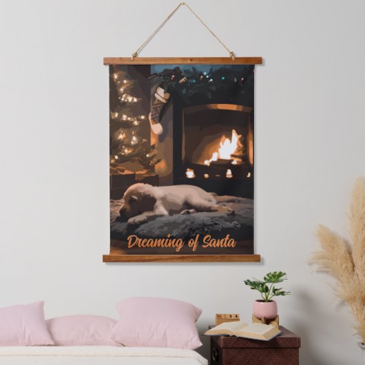 Dromen van de Kerstman Hangend Wandkleed (Slaapkamer)