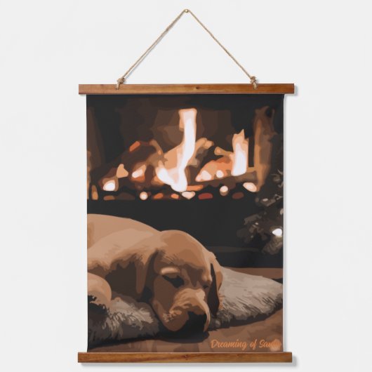 Dromen van de Kerstman Hangend Wandkleed (Voorkant)