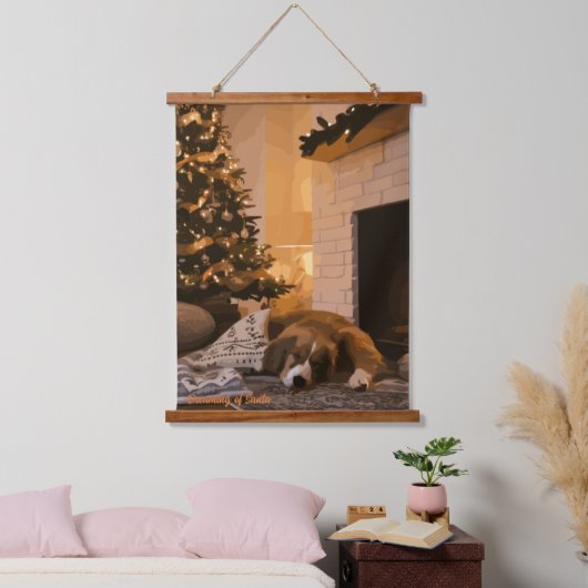 Dromen van de Kerstman Hangend Wandkleed (Slaapkamer)