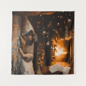 Dromen van de Kerstman Wandkleed (Voorkant (horizontaal))