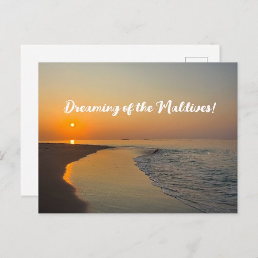 Dromen van de Malediven! Briefkaart (Voorkant / Achterkant)