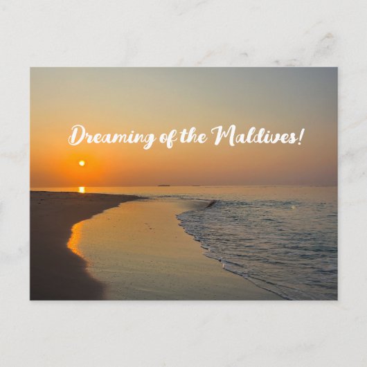 Dromen van de Malediven! Briefkaart (Voorkant)
