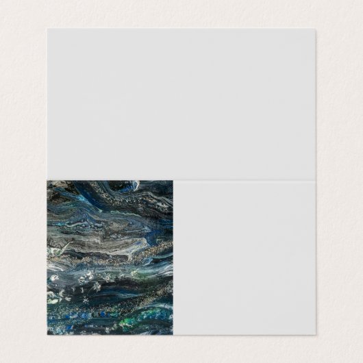Dromen van de oceaan abstract schilderij visitekaartje (Buitenkant ongevouwen)