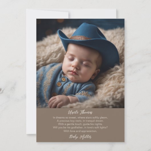 Dromen van de Range Cowboy's Lullaby Godfather Kaart (Voorkant)